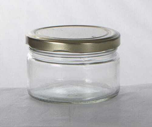 Transparent Glass Empty Cream Jar