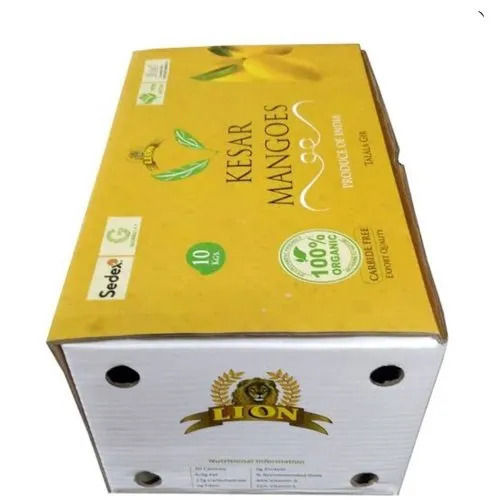 5-10 Kg Capacity Virgin Kraft Paper Mango Packaging Box