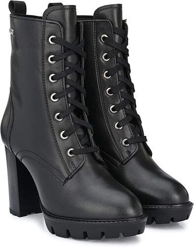 Semi-Automatic Leather High Ankle Boots For Casual Wear