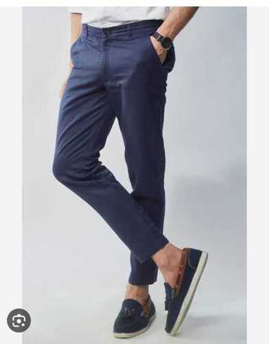 Men Plain Cotton Slim Fit Trouser For Casual Wear