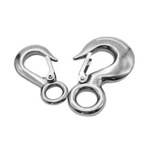 Silver-Golden-Black Stainless Steel Carabiner Snap Hook With Eyelet And Nut