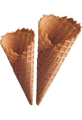 Cone Shape Brown Color Crispy And Crunchy Wafer Cone 