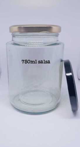 750 Ml Salsa Glass Jar For Food Storage Use