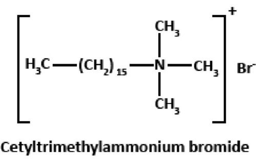  सेटाइल ट्राइमिथाइल अमोनियम ब्रोमाइड आणविक भार: 364.46 G/Mol 