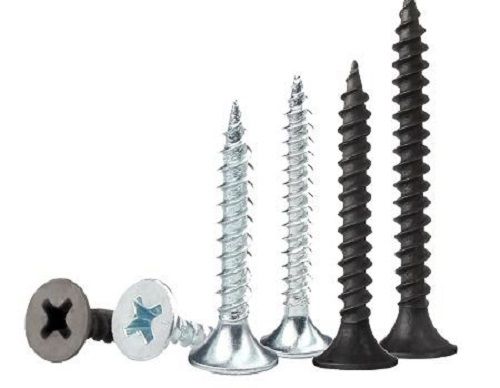 Mild Steel Drywall Screw - Polished Silver Finish, Corrosion Resistant, Durable, Rust Free