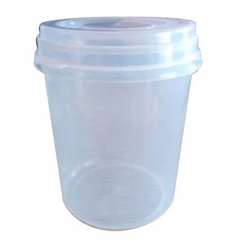 Plastic Container With Screw Lid For Food Storage Use