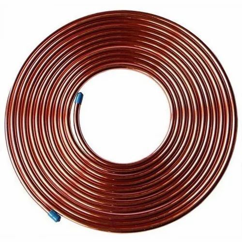 Round 15.24M Meter Length Coil Shape Air Conditioner Copper Pipe