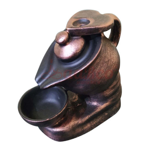 Copper Black Kettle Antiq Back Flow Smoke Fountain