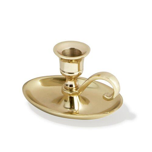 Traditional Chamberstick Brass Candle Holder For Window And Indoor Decoration