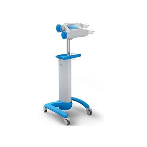 LCD Radiology Injector - PVC & Steel Material, 100-240 Volt Voltage, White and Blue Color | New Condition, 3 Year Warranty, Suitable for CT, MR, and Interventional Radiology Suites, Single or Dual Syringe Configurations