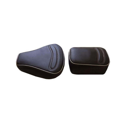 Black Leather Bike Seat Cover - Impeccable Finish, Plain Design for Two Wheeler Vehicles