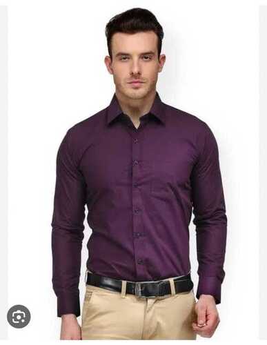 Long Sleeves Plain Pattern Casual Wear Mens Formal Shirts