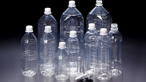 Multiple Shape And Sizes Transparent Pet Bottles