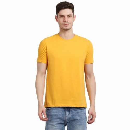 Plain Men Cotton Round Neck T Shirts