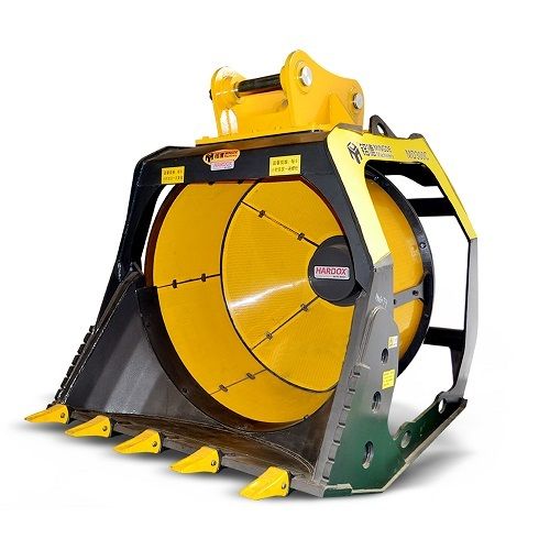 Grey Bucket Type Hydraulic Rotating Excavator Screening Bucket