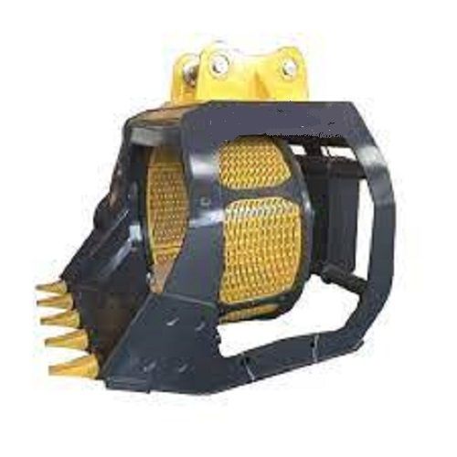 Black Excavator Attachments Screening Bucket