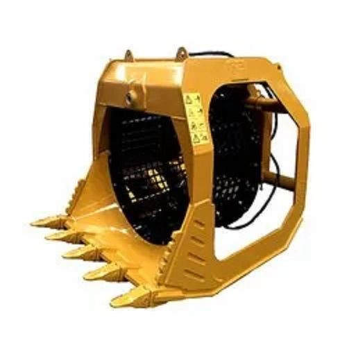 Excavator Rotating Screen Bucket - Stainless Steel, Color Coated Finish | High Efficiency, Low Energy Consumption, Semi Automatic Control, 1 Year Warranty