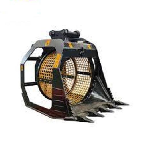 Green Excavator Soil Rotary Screening Bucket