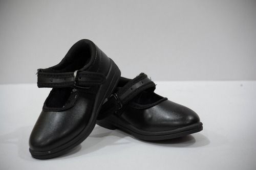 Low Heel And Black Color School Shoes