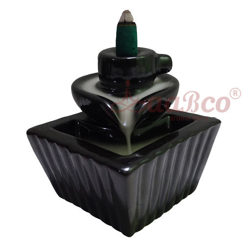 New Resin Shiv Ling Black Back Flow Smoke Fountain