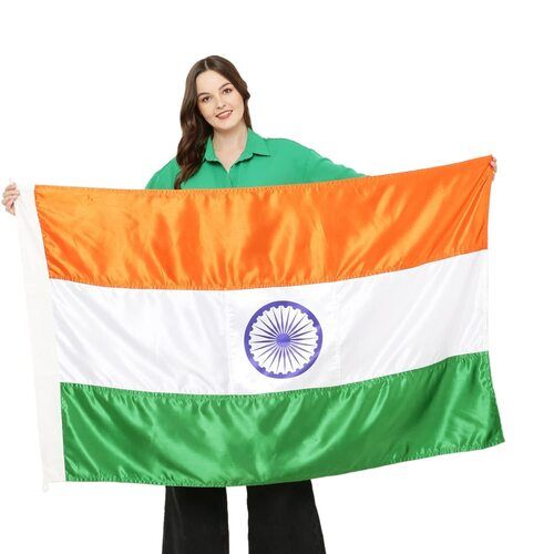 Polyester 8 Ft X 12 Ft Double Stitched National Flag