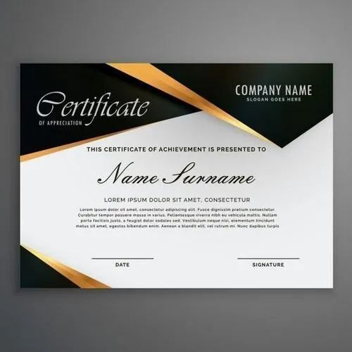 Certificate Printing Services