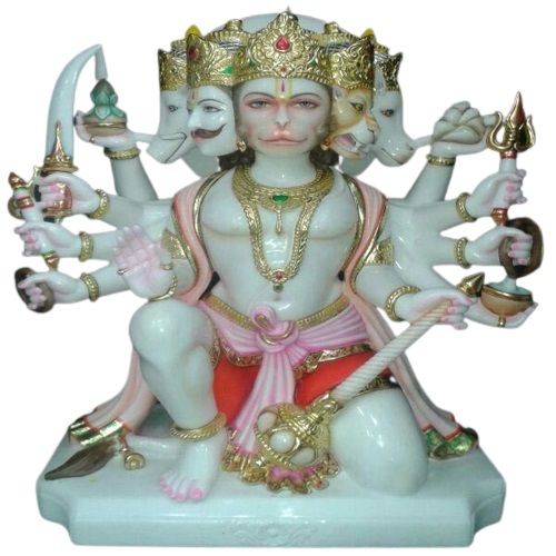 Marble Panchmukhi Hanuman Statue