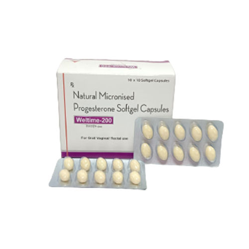 Micronized Progesterone Softgel Capsules - 200 mg, For Gynaecological Disorders, Supports Female Infertility Treatment, Hormone Replacement Therapy