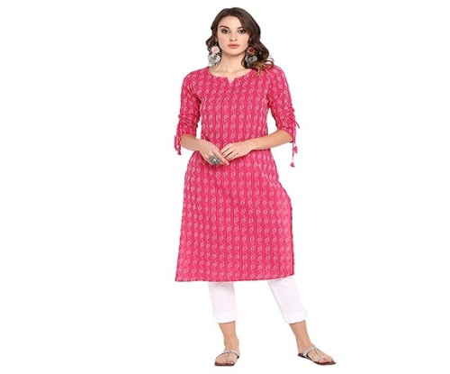 Comfortable And Washable Casual Wear Ladies Cotton Kurtis