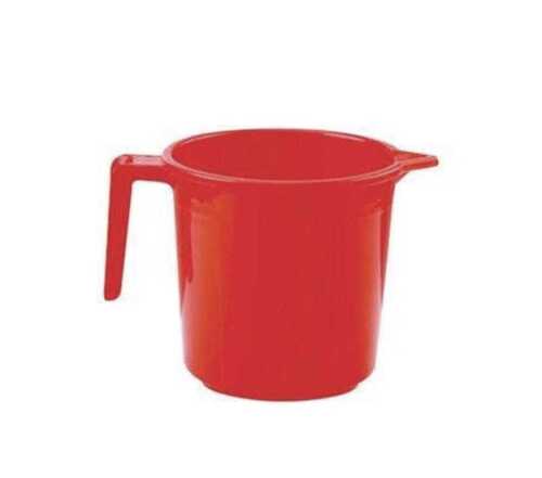 Lightweight Leak Resistant Plain Solid Plastic Red Bath Mugs With Handle Hardness: Rigid