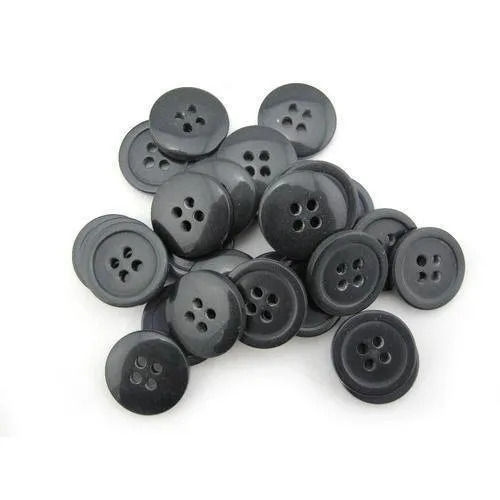 Lightweight Round Shape Solid Plastic 4 Holes Shirt Button For Garment Industry