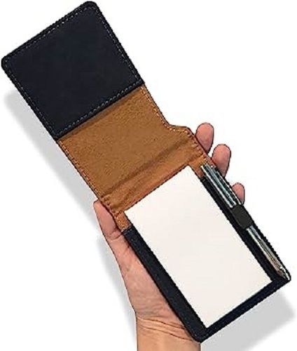 100% Genuine Foldable Leather Mini Notepad Holder