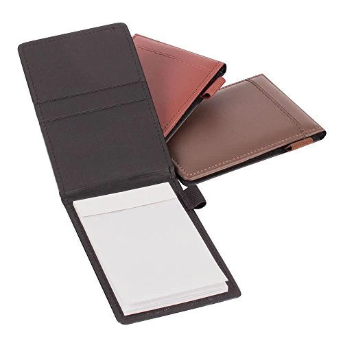 Foldable Genuine Leather Mini Notepad Holder