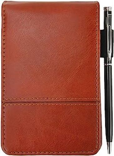 Genuine Leather Mini Notepad Holder