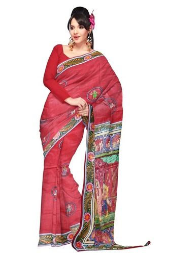 Multi-Color Designer Printed Casual Wear Cotton Saree