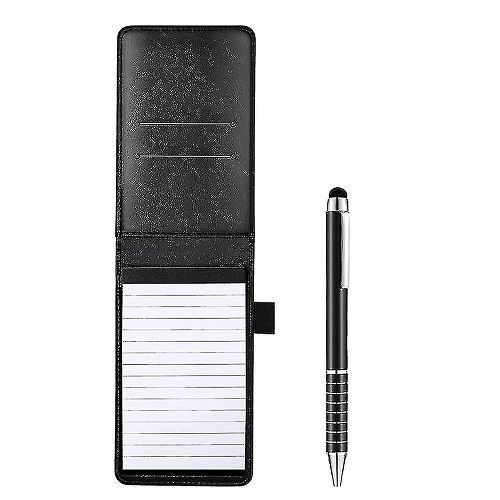 Small Compact Leather Mini Notepad Holder