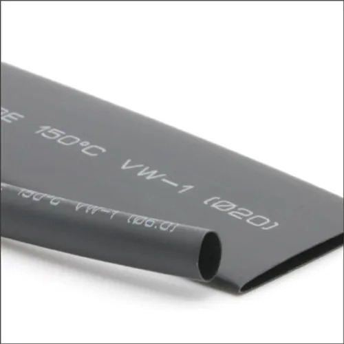Woer Heat Shrink Tubing - Polyolefin, Black, Round | Heat Shrinkable, Flame Retardant, Flexible, Self-extinguishing