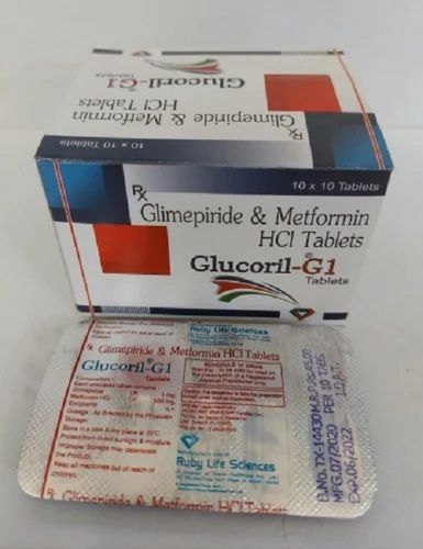 Glimepiride 1mg Metformin 500 mg Tablets