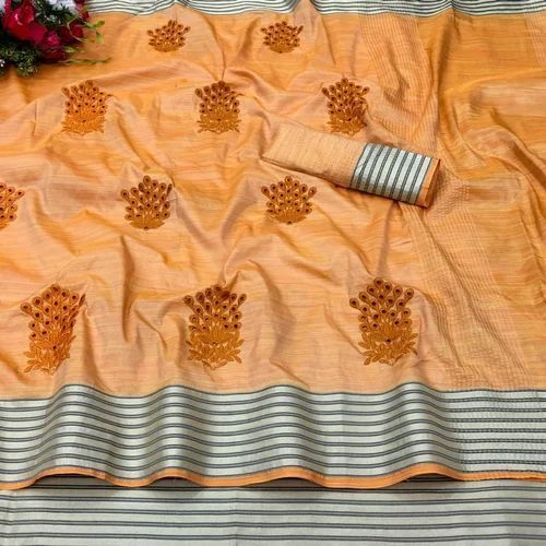 Party Wear Lightweight Shrink Resistant Printed Rangoli Silk Sarees For Ladies