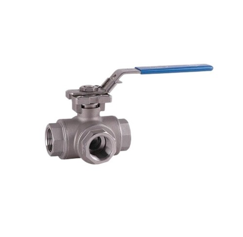 Gray And Blue Industrial Grade 3 Way Ball Valve at Best Price in Mumbai ...