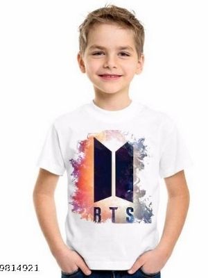 Round Neck Printed Kids T Shirts