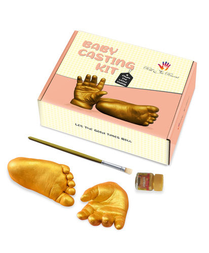 Golden Lightweight Baby Feet And Hand Casting Kits Decorative Arts For Home Decoration