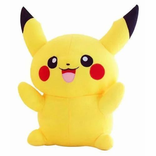 Medium Size Soft Cotton And Fur Lightweight Cute Pikachu Soft Toys For 2 To 6 Years Babies 