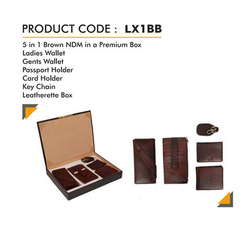 Plain Stitched Type Brown Leather Wallet Keychain Combo, For Promotional  Gift at Rs 420 in Mumbai