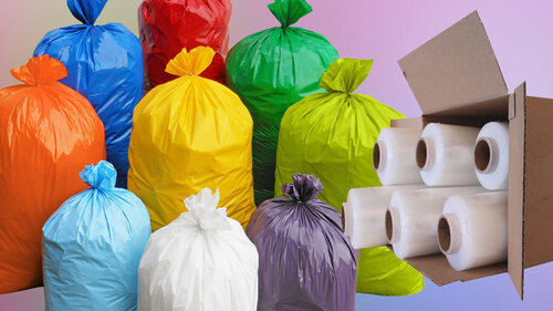 Multi Color Plain Plastic Ldpe Garbage Bags