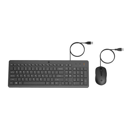 HP 150 Wired Keyboard and Mouse Combo with Instant USB Plug-and-Play Setup, 12 Shortcut Keys, 6Â° Adjustable Slope Keyboard and 1600 DPI Optical Sensor Mouse