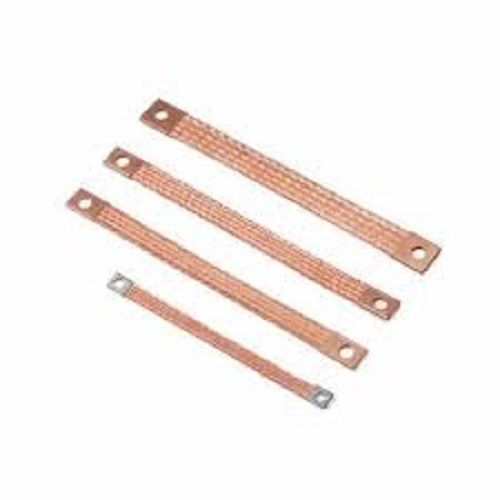 Electronic Copper Flexible Earthing Strap - Bare Copper, Tin Plated Copper, 4 to 50 sq. mm Size, 70 Deg C Rated Temp, Non-Insulated | Polished Surface, 99.9% Purity for Superior Earth Bonding