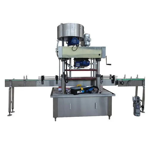 Floor Mounted High Efficiency Electrical Automatic Two-Head Cap Sealing Machine Application: Industrial Sectors