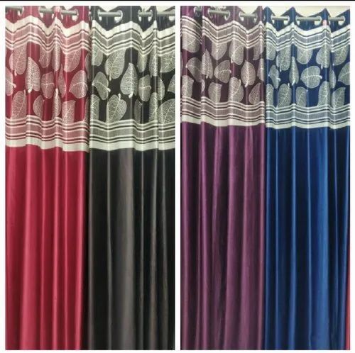 Multicolour Printed Bedroom Door Curtains