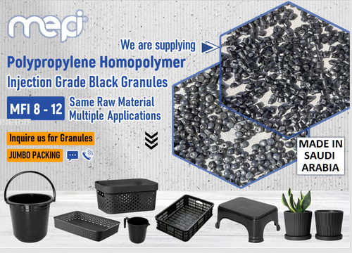 Polypropylene Homopolymer Injection Grade Black Granules Density: 0.850-0.900 Gram Per Cubic Meter (G/M3)